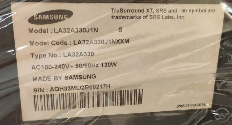 32″ Samsung Series 3 LCD TV (Model: LA32A330J1N)