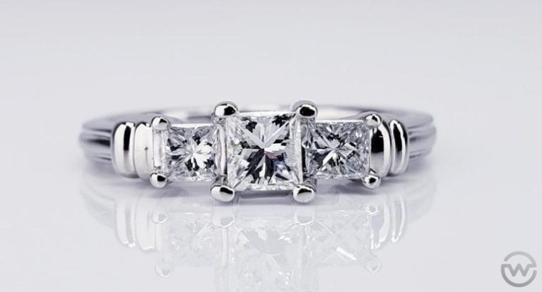 Lady’s Princess Cut Diamond Engagement Ring