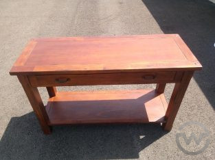 75 for A World Market Brown Table with Sliding Dra